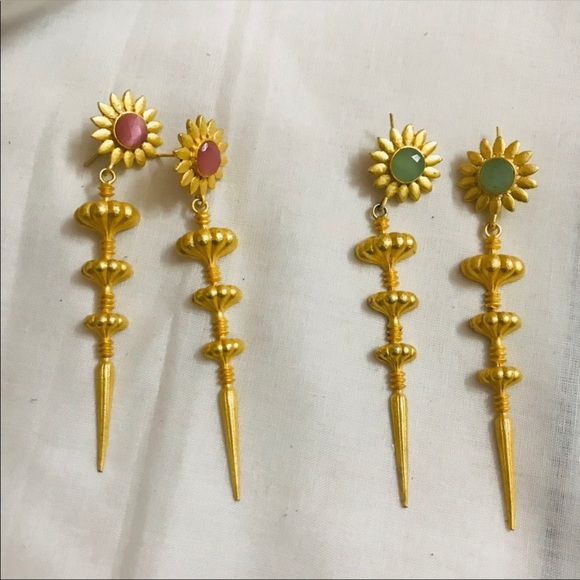 @staga Jewelry - Sword and Flowers Earrings